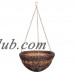 Round Resin Wicker Hanging Basket with Chain Hanger   